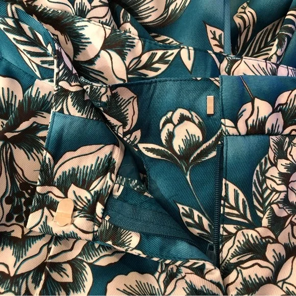 Floral Blue Women's Pants - Picture 10 of 16